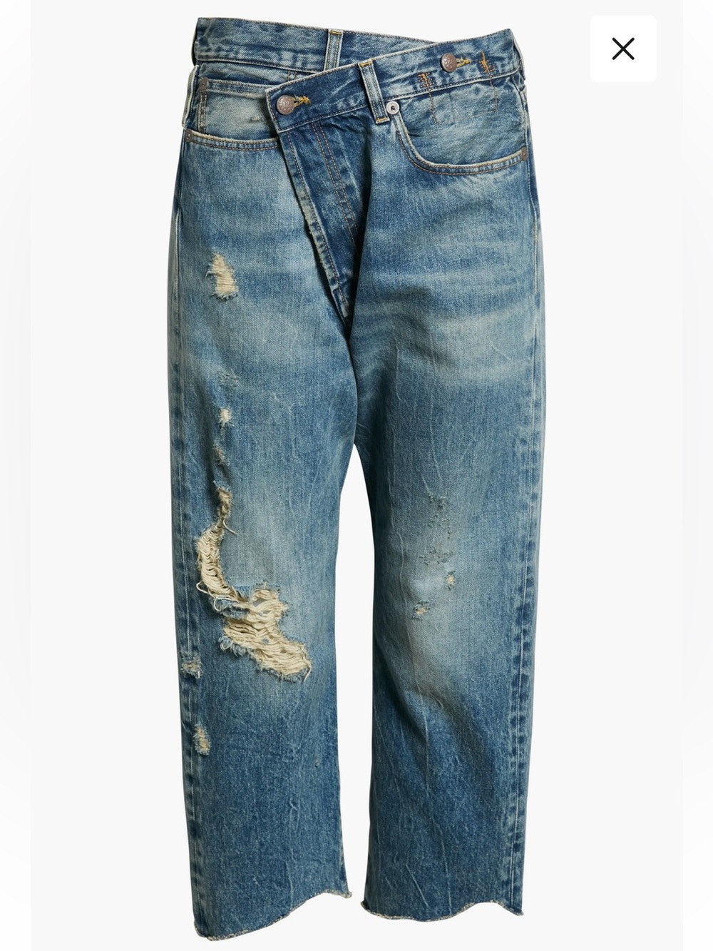 R13 Crossover Distressed Jeans - Picture 5 of 10